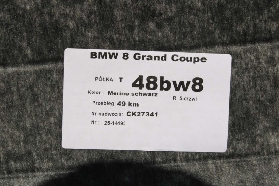 BMW 8 G16 PÓŁKA TYLNA TYŁ BAGAŻNIKA 8079325 8079325 zaślpeki 8079325 514668079325 8079325 8079325 8079325 8079325 8079325 F93 M8