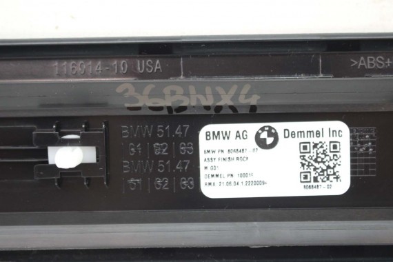 BMW X4 G02 LISTWA PROGOWA M pakiet 8068487 51478068487 wewnętrzna listwy progowe 51478068487 5147 8068487 X3 G01 8068487 8068487