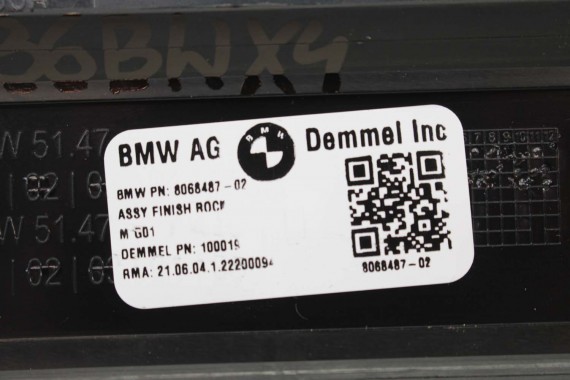 BMW X4 G02 LISTWA PROGOWA M pakiet 8068487 51478068487 wewnętrzna listwy progowe 51478068487 5147 8068487 X3 G01 8068487 8068487