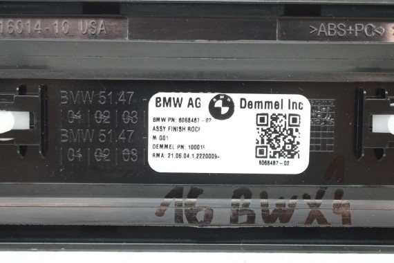 BMW X4 G02 LISTWA PROGOWA M pakiet 8068487 51478068487 wewnętrzna listwy progowe 51478068487 5147 8068487 X3 G01 8068487 8068487