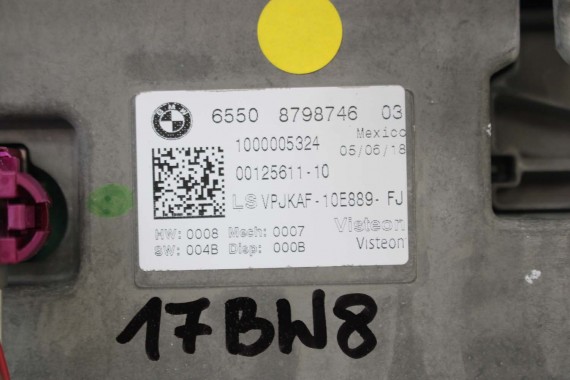 BMW 8 G14 MONITOR EKRAN LCD WYŚWIETLACZ 8798746 LCi 65508798746 NAVI-GPS-TV NAVIGATION DISPLAY 8798746 5A0E6B8 8798746 8798746