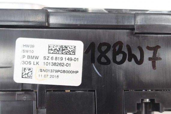 BMW 7 G12 PANEL PRZYCISK 6819149 6819149 PANEL KONSOLI ŚRODKOWEJ ZAWIESZENIA PDC DTC EUROPA 61316819149 6819153 9398270 9391033
