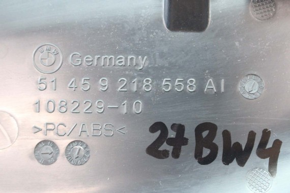 BMW M4 F82 SCHOWEK KONSOLI LEWY 9231258 czarna M3 F80 4 F31 F32 M4 Coupe F82 9231258 514592312548 9231258 9382559 51459382559