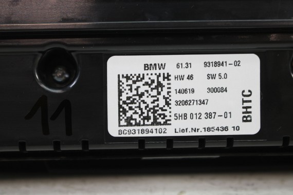 MINI F54 PANEL KLIMATYZACJI KLIMY 9318941 61319318941 Clubman LCi 140619 moduł sterownik nawiewu klimy podgrzewane fotele