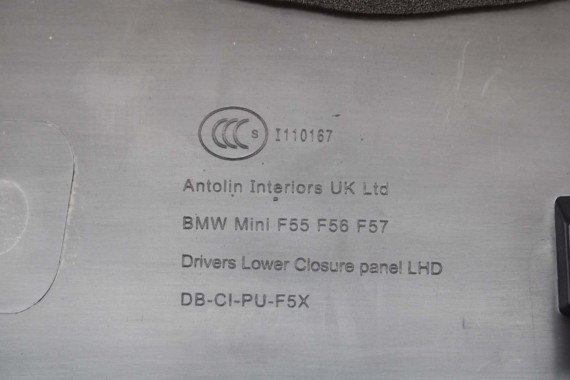 MINI F54 F55 F56 SCHOWEK KONSOLI LEWY 9384650 OSŁONA KOLUMNY 51459384650 OBUDOWA 9262421 9363372 9384650 9262421 9363372 9384650