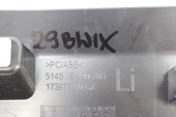BMW iX ZAŚLEPKA WYKOŃCZENIE KONSOLI NAKŁADKA 9490701 9490700 51459490700 51459490701 9490701 9490700 9490703 9490704 9490701