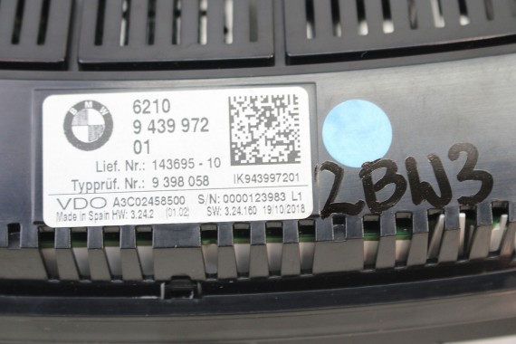 BMW 3 G20 G21 ZEGAR 9439972 Prędkościomierz LICZNIK 9439972 zegary 65509439972 8717953 8715155 9842922 8706776 8710804 8717953