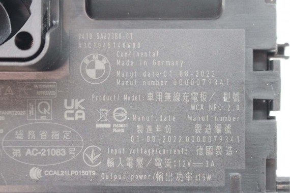 BMW X2 U10 ŁADOWARKA INDUKCYJNA + SCHOWEK 5A22F51 5A623B0 iX2 xDrive30 5A623B0 51165A22F51 5A22F5 5A623B0 X1 U11 5A22F51 NFC