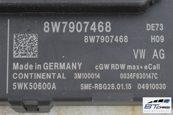 AUDI A4 Q7 MODUŁ STEROWNIK GATEWAY 8W7907468 8W7 907 468  MOCY 4M 8W interfejs diagnostyczny dla sieci bus 8W7907468 8W7907468