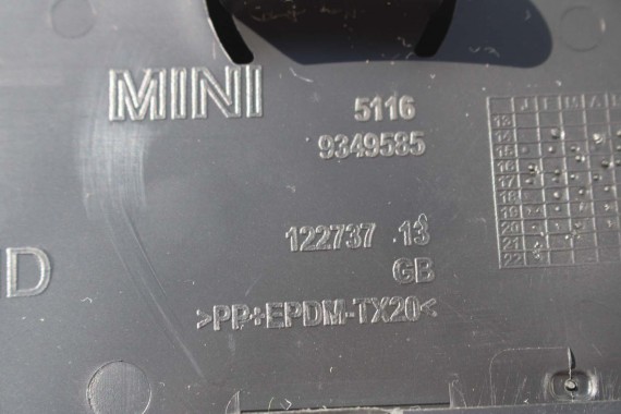 MINI F54 F55 F56 SCHOWEK KONSOLI PRAWY 9262362 OSŁONA KOLUMNY OBUDOWA 9262362 51169262362 9349585 9262362 51169262362 9262362