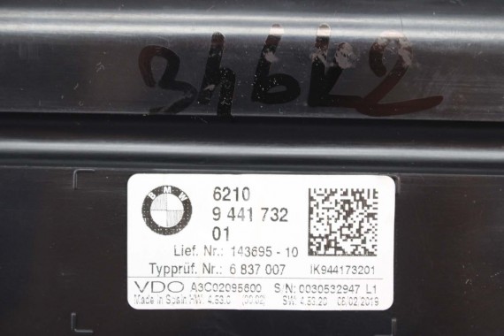 BMW 2 F45 F46 ZEGAR 9441732 9441732 Prędkościomierz HUD 62109441732 62109441732 X1 F48 X2 F39 9441732 9441732 6837007 5A3B657