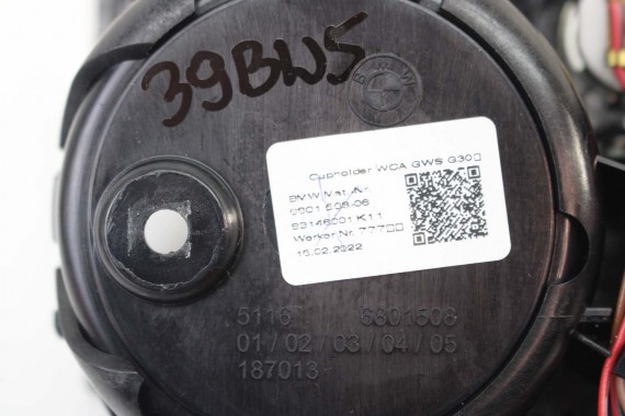 BMW 5 G30 UCHWYT NA KUBEK 6801508 51166801508 przód przedni 6801508 51166801508 CUPHOLDER 6801508 51166801508 6801508 6801508