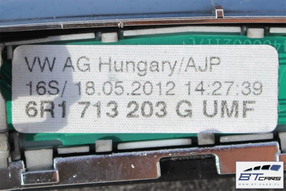 VW POLO GAŁKA ZMIANY BIEGÓW MIESZEK 6R1713203G UMF czarny aluminium 6R1 713 203 G 6R 6R1713203G 6R1713203 6R1713203G 6R1713203