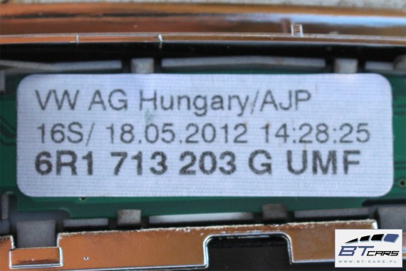 VW POLO GAŁKA ZMIANY BIEGÓW MIESZEK 6R1713203G UMF - czarny / aluminium 6R1 713 203 G 6R, 6C