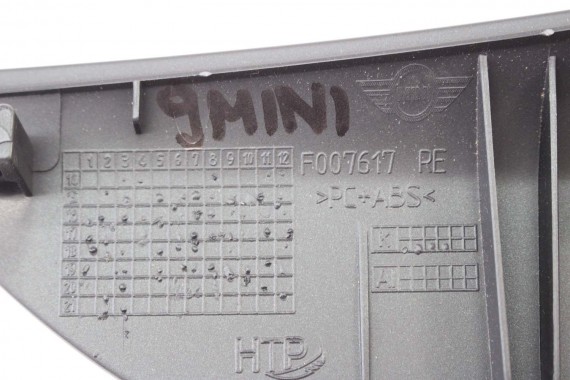 MINI F54 LISTWA DEKOR F007616 F007617 czarna Clubman 5116F007616 5116F007617 OZDOBNA TUNELU konsola środkowa listwy F007616