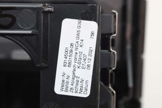 BMW 5 G30 SCHOWEK TUNELU 6801509 51166801509 konsola środkowa dekor 51169383987 dekory listwy 9383987 8314500 51168314500 LCi