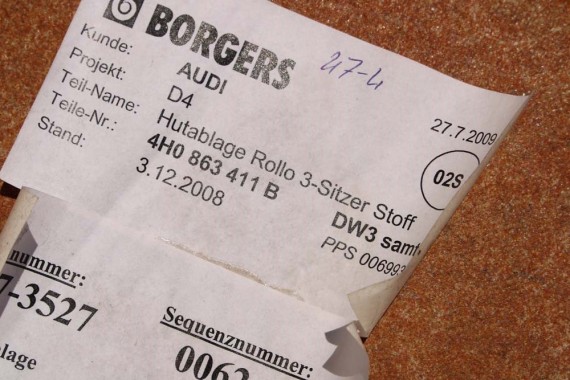 AUDI A8 TAPICERKA PÓŁKI TYLNEJ 4H0863411B półka tylna tył Kolor DW3 beż 4H0863411B d4 4H0863411H 4H0863411B 4H0863411 4H0863411B