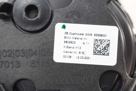 BMW 4 G26 UCHWYT NA KUBEK 6809803 51166809803 przód przedni 6809803 51166809803 CUPHOLDER 6809803 51166809803 i4 3 G20 6809803