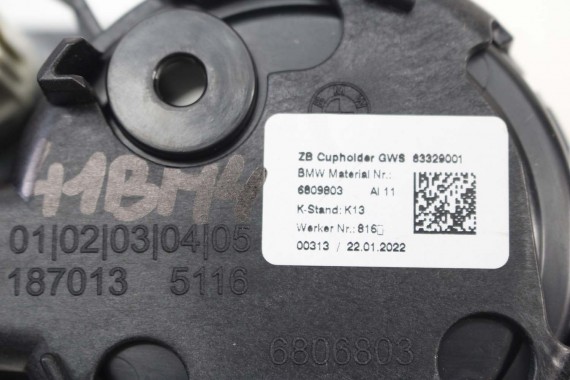 BMW 4 G26 UCHWYT NA KUBEK 6809803 51166809803 przód przedni 6809803 51166809803 CUPHOLDER 6809803 51166809803 i4 3 G20 6809803