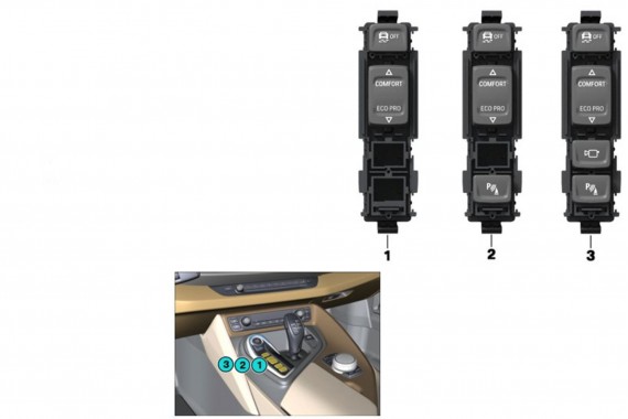 BMW i8 l12 PRZYCISK 9280578 przełącznik 61319280578 PANEL STEROWNIK KONSOLI Tryby Jazdy trybu Kamera PDC COMFORT ECOPRO