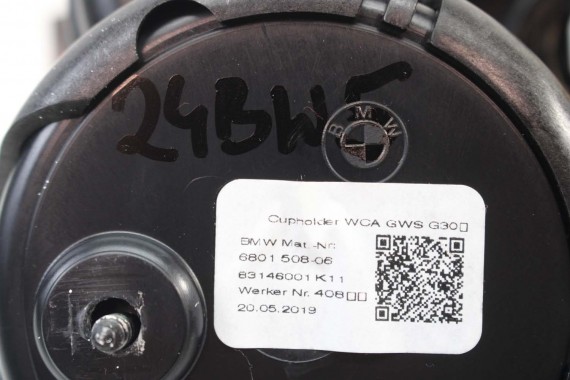 BMW 5 G30 UCHWYT NA KUBEK 6801508 51166801508 przód przedni 6801508 51166801508 CUPHOLDER 6801508 51166801508 6801508 6801508