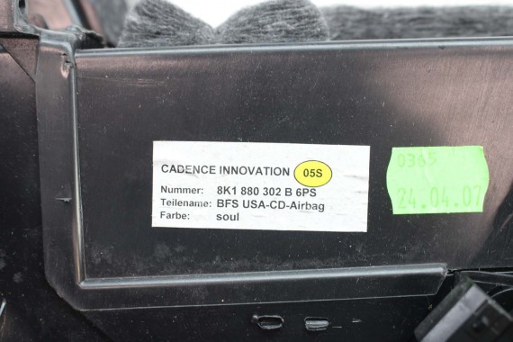 AUDI A4 A5 SCHOWEK PRAWY PASAŻERA 8K1880302B 8K1857035 konsoli 8K 8T B8 6PS - czarny soul prawy 8K1880302 8K1880302 AIR BAG