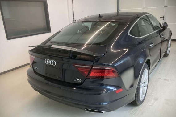 AUDI A7 TYŁ ZDERZAK TYLNY KLAPA BAGAŻNIKA 4G 4G8 LAMPY W1W1 LX5R Niebieski FL LIFT tylna zderzak klapa lampa led ledy