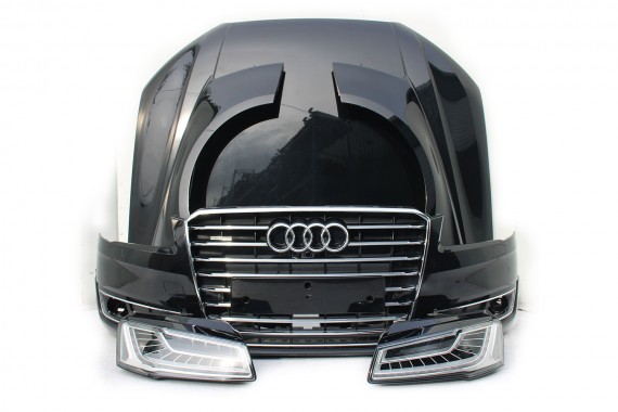 AUDI A8 4H LIFT PRZÓD Matrix maska błotniki zderzak przedni lampy błotnik lampa FL LY9T czarny D4 4H0941035 4H0941036 LED 0E0E