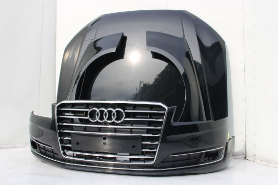 AUDI A8 4H LIFT PRZÓD Matrix maska błotniki zderzak przedni lampy błotnik lampa FL LY9T czarny D4 4H0941035 4H0941036 LED 0E0E