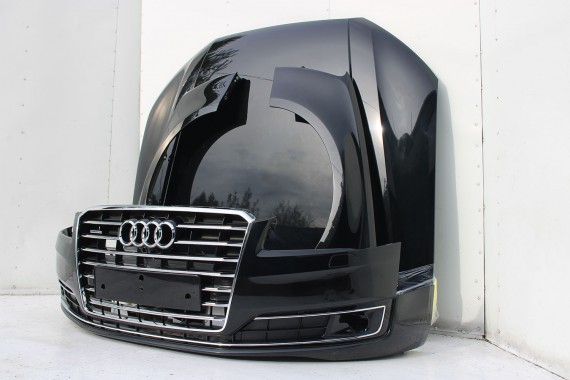 AUDI A8 4H LIFT PRZÓD Matrix maska błotniki zderzak przedni lampy błotnik lampa FL LY9T czarny D4 4H0941035 4H0941036 LED 0E0E