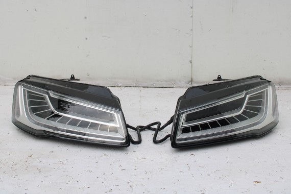 AUDI A8 4H LIFT PRZÓD Matrix maska błotniki zderzak przedni lampy błotnik lampa FL LY9T czarny D4 4H0941035 4H0941036 LED 0E0E
