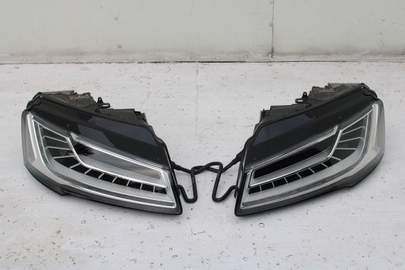 AUDI A8 4H LIFT PRZÓD Matrix maska błotniki zderzak przedni lampy błotnik lampa FL LY9T czarny D4 4H0941035 4H0941036 LED 0E0E