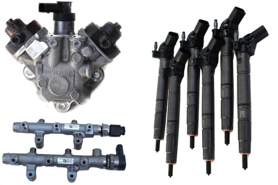 AUDI UKŁAD PALIWOWY 3.0 TDi WTRYSKI 059130277CP + LISTWA 059130089BT 059130090CN 057130764AE pompa 059130755CD silnik diesel VW