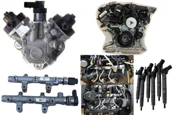 AUDI UKŁAD PALIWOWY 3.0 TDi WTRYSKI 059130277CP + LISTWA 059130089BT 059130090CN 057130764AE pompa 059130755CD silnik diesel VW