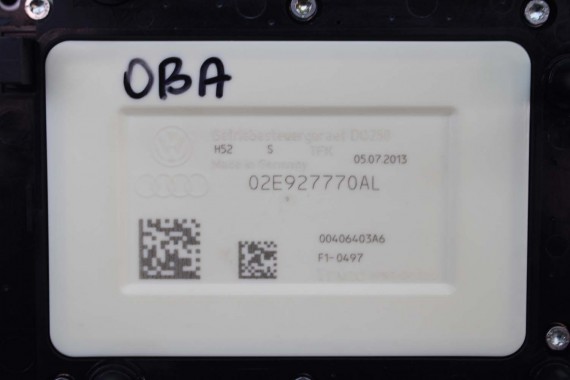 VW KOMPUTER SKRZYNI BIEGÓW DSG STEROWNIK 02E927770AL DQ250 SKRZYNIA 6-cio stopniowa 2.0 TFSi 02E927770AL 02E927770AL 02E927770