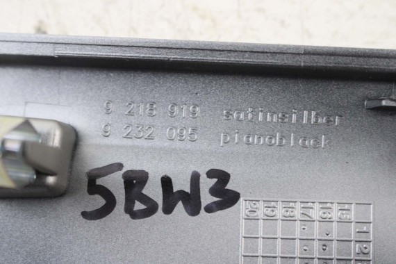 BMW 3 F34 RAMKA DEKOR ZAŚLEPKA 9182919 9232095 LISTWA KONSOLI UCHWYT WYKOŃCZENIE PANELU DESKI tunela 51169182919 51169232095