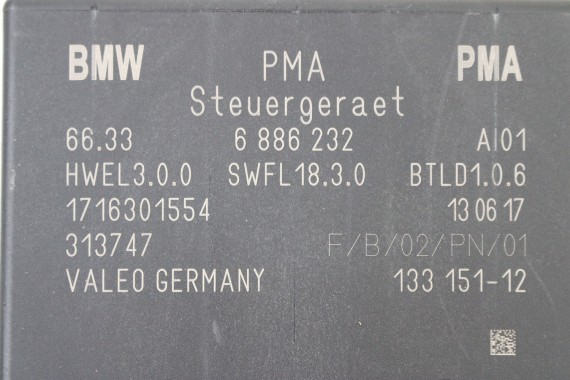 BMW 2 F45 MODUŁ STEROWNIK PDC 6886232 moduł parkowania 6886232 X1 F48 F46 MINI F54 F55 F56 F57 F60 66336886232 parkhilfe 6886232