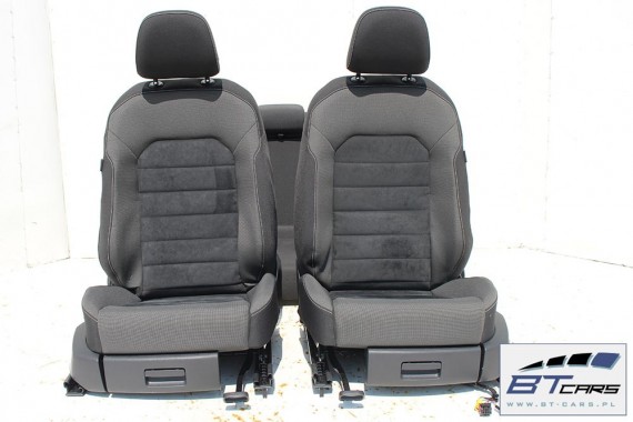 VW GOLF 7 VII KOMBI FOTELE KOMPLET FOTELI siedzeń siedzenia fotel tapicerka 5G 5G9 welur + alcantara kolor czarny VARIANT