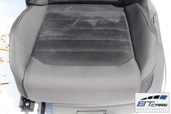 VW GOLF 7 VII KOMBI FOTELE KOMPLET FOTELI siedzeń siedzenia fotel tapicerka 5G 5G9 welur + alcantara kolor czarny VARIANT
