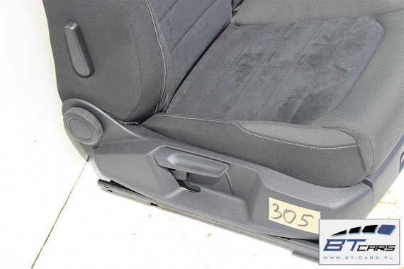 VW GOLF 7 VII KOMBI FOTELE KOMPLET FOTELI siedzeń siedzenia fotel tapicerka 5G 5G9 welur + alcantara kolor czarny VARIANT