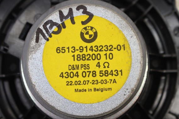 BMW 3 E90 E91 GŁOŚNIK 9143232 1 E81 E82 E84 E87 E88 E92 E93  65139143232 9143232 65139143232