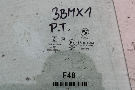 BMW X1 F48 SZYBA DRZWI 2019 AS2 TYŁ TYLNA 7388869 7388870 51377388869 51377388870 7349497 7349498 51357349497 51357349498