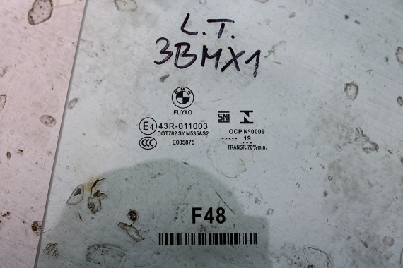 BMW X1 F48 SZYBA DRZWI 2019 AS2 TYŁ TYLNA 7388869 7388870 51377388869 51377388870 7349497 7349498 51357349497 51357349498