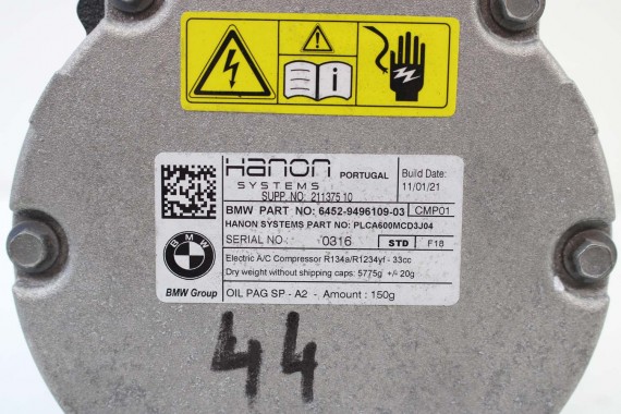 BMW 5 G31 POMPA KLIMY 9496109 64529496109 SPRĘŻARKA KOMPRESOR KLIMATYZACJI 9496109 9496109 9496109 9496109 64529496109 9496109