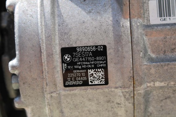 BMW 5 G31 POMPA KLIMATYZACJI 9890656 KLIMY SPRĘŻARKA KOMPRESOR 7SES17A 64529890656 64526995919 6826882 9890656 9890656 9890656