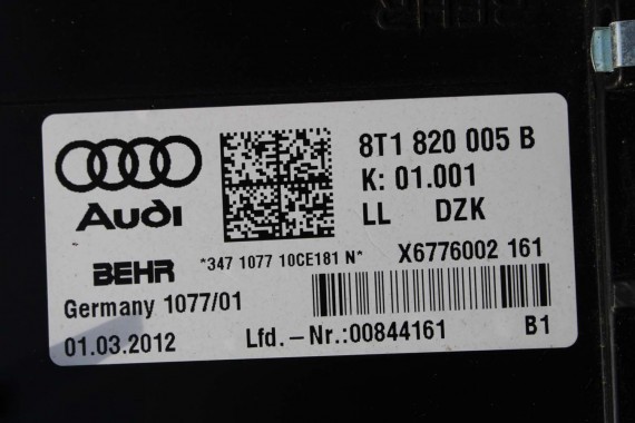 AUDI A4 A5 Q5 NAGRZEWNICA DMUCHAWA 8T1820005B 8K 8T 8R 8T1 820 005 B 8T1820005B 8T1820005B 8T1820005B 8T1819005B 8T1819005