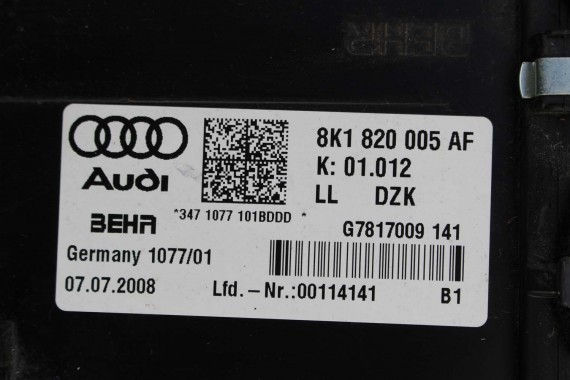 AUDI A4 A5 Q5 NAGRZEWNICA DMUCHAWA 8K1820005AF 8K 8T 8R 8K1 820 005 AF 8K1820005AF 8K1820005AF 8K1820005AF 8K1820005AF 8K1820005
