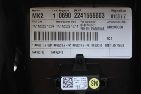 VW ID4 Pro TUNEL ŚRODKOWY 11A863319 11A863241 11A863071A 11A863328A 11A863330 11A863319 11A863241 11A863071 11A863071A 11A863328