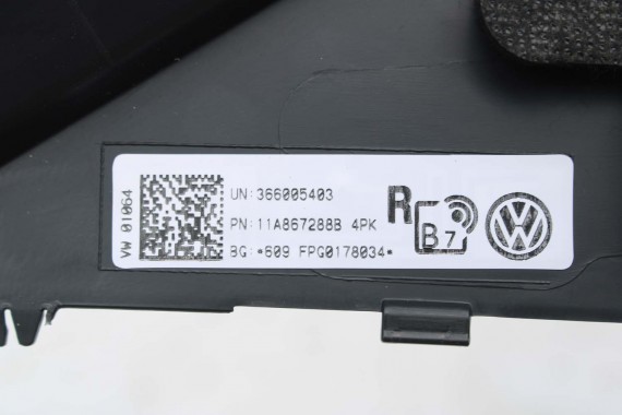 VW ID4 Pro PODSUFITKA 11A867501BE TAPICERKA + słupki czarna 11A867233F 11A867234F 11A867243C 11A867244C 11A857551C 11A857552D