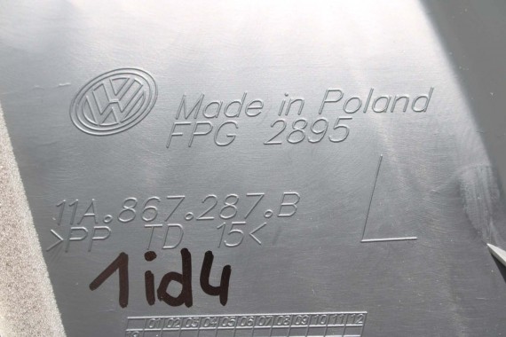 VW ID4 Pro PODSUFITKA 11A867501BE TAPICERKA + słupki czarna 11A867233F 11A867234F 11A867243C 11A867244C 11A857551C 11A857552D